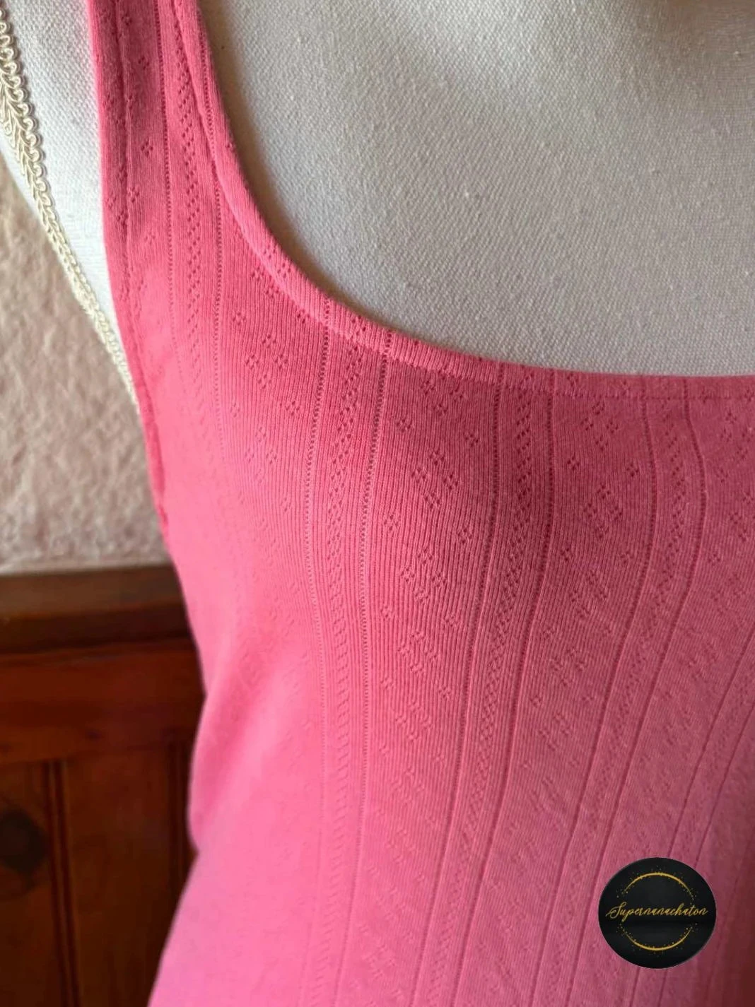 Debardor Rosa Vivo UNDIZ 100% Algodón Nuevo con Etiqueta - Talla L / 40 – photo 2